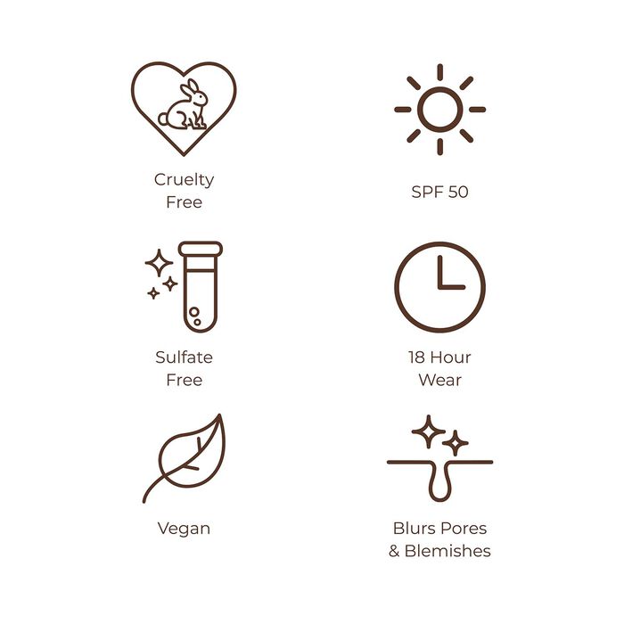 Luminess Color Adjusting Tinted Moisturizer SPF Kit contains hyaluronic acid, vitamin E, and hydrolyzed silk with SPF 50 protection and cruelty-free ingredients.